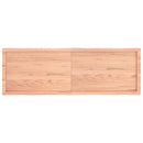 bordplade 160x50x(2-4) cm naturlig kant behandlet træ lysebrun