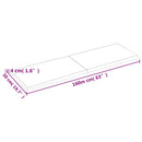 bordplade 160x50x(2-4) cm naturlig kant behandlet træ lysebrun