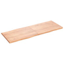 bordplade 160x60x(2-4) cm naturlig kant behandlet træ lysebrun
