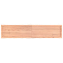 bordplade 180x40x(2-4) cm naturlig kant behandlet træ lysebrun