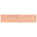bordplade 180x40x(2-6) cm naturlig kant behandlet træ lysebrun