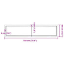 bordplade 180x40x(2-6) cm naturlig kant behandlet træ lysebrun