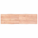 bordplade 180x50x(2-4) cm naturlig kant behandlet træ lysebrun