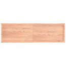 bordplade 180x50x(2-4) cm naturlig kant behandlet træ lysebrun