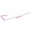 bordplade 180x50x(2-4) cm naturlig kant behandlet træ lysebrun