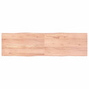 bordplade 180x50x(2-4) cm naturlig kant behandlet træ lysebrun