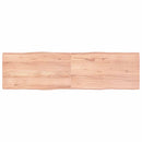 bordplade 180x50x(2-6) cm naturlig kant behandlet træ lysebrun
