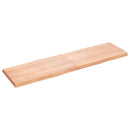 bordplade 180x50x(2-6) cm naturlig kant behandlet træ lysebrun