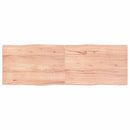 bordplade 180x60x(2-4) cm naturlig kant behandlet træ lysebrun