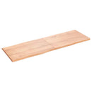 bordplade 180x60x(2-4) cm naturlig kant behandlet træ lysebrun
