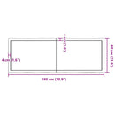bordplade 180x60x(2-4) cm naturlig kant behandlet træ lysebrun