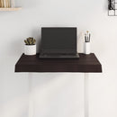 bordplade 60x50x(2-6) cm naturlig kant behandlet træ mørkebrun