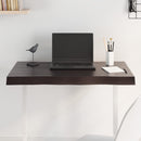 bordplade 80x40x(2-6) cm naturlig kant behandlet træ mørkebrun