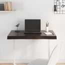 bordplade 80x50x(2-6) cm naturlig kant behandlet træ mørkebrun