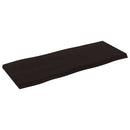 bordplade 100x40x(2-4) cm naturlig kant behandlet træ mørkebrun