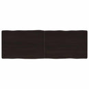 bordplade 120x40x(2-6) cm naturlig kant behandlet træ mørkebrun