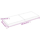 bordplade 120x50x(2-4) cm naturlig kant behandlet træ mørkebrun