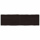 bordplade 140x40x(2-4) cm naturlig kant behandlet træ mørkebrun