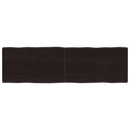 bordplade 140x40x(2-4) cm naturlig kant behandlet træ mørkebrun