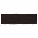 bordplade 140x40x(2-6) cm naturlig kant behandlet træ mørkebrun