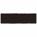 bordplade 140x40x(2-6) cm naturlig kant behandlet træ mørkebrun