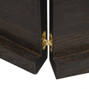 bordplade 140x50x(2-4) cm naturlig kant behandlet træ mørkebrun