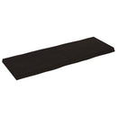 bordplade 140x50x(2-6) cm naturlig kant behandlet træ mørkebrun