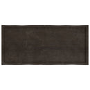 bordplade 140x60x(2-6) cm naturlig kant behandlet træ mørkebrun