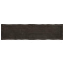 bordplade 160x40x(2-4) cm naturlig kant behandlet træ mørkebrun