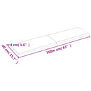 bordplade 160x40x(2-4) cm naturlig kant behandlet træ mørkebrun