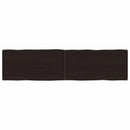 bordplade 160x40x(2-6) cm naturlig kant behandlet træ mørkebrun