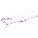 bordplade 160x40x(2-6) cm naturlig kant behandlet træ mørkebrun