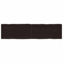 bordplade 160x40x(2-6) cm naturlig kant behandlet træ mørkebrun