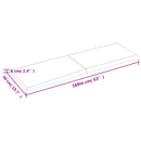 bordplade 160x50x(2-6) cm naturlig kant behandlet træ mørkebrun