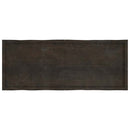 bordplade 160x60x(2-4) cm naturlig kant behandlet træ mørkebrun