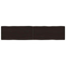 bordplade 180x40x(2-6) cm naturlig kant behandlet træ mørkebrun