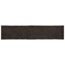 bordplade 180x40x(2-6) cm naturlig kant behandlet træ mørkebrun