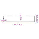 bordplade 180x40x(2-6) cm naturlig kant behandlet træ mørkebrun