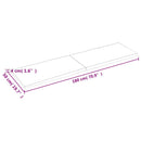 bordplade 180x50x(2-4) cm naturlig kant behandlet træ mørkebrun