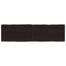 bordplade 180x50x(2-6) cm naturlig kant behandlet træ mørkebrun