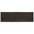bordplade 180x50x(2-6) cm naturlig kant behandlet træ mørkebrun