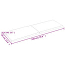 bordplade 180x60x(2-4) cm naturlig kant behandlet træ mørkebrun