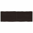 bordplade 180x60x(2-6) cm naturlig kant behandlet træ mørkebrun