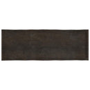 bordplade 180x60x(2-6) cm naturlig kant behandlet træ mørkebrun