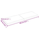 bordplade 180x60x(2-6) cm naturlig kant behandlet træ mørkebrun