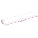 bordplade 200x50x(2-4) cm naturlig kant behandlet træ mørkebrun