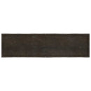 bordplade 200x50x(2-6) cm naturlig kant behandlet træ mørkebrun