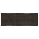 bordplade 200x60x(2-4) cm naturlig kant behandlet træ mørkebrun