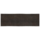bordplade 200x60x(2-6) cm naturlig kant behandlet træ mørkebrun