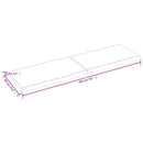 bordplade 200x60x(2-6) cm naturlig kant behandlet træ mørkebrun